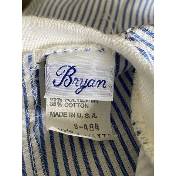 Vintage Newborn Baby Blue Seersucker One Piece Romper Embroidered With Ducks - Picture 4 of 5